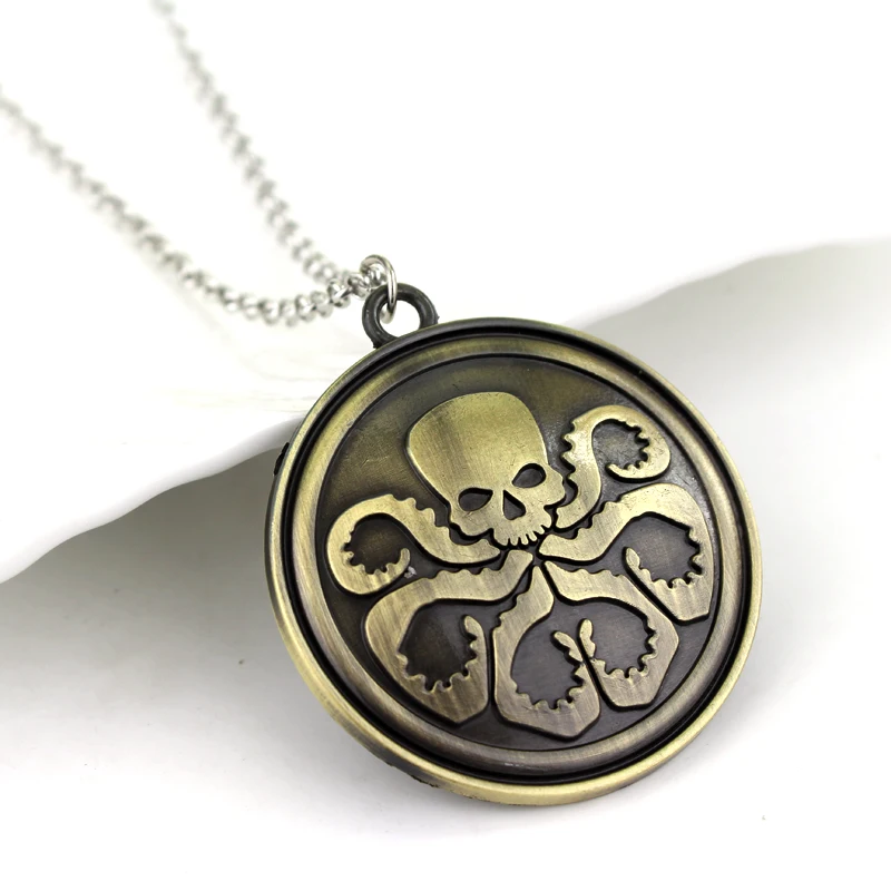 1 шт. Marvel Comics s.h.i.e.l. D. Hydra Логотип Щит металлический брелок супергерой Мстители Капитан Америка Осьминог Брелок - Цвет: Bronze