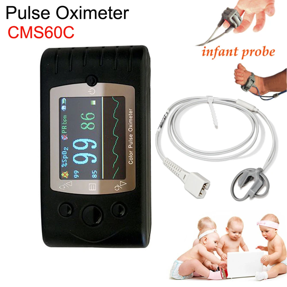 Цифровой пульсоксиметр с пальцевым наконечником CMS60C измеритель насыщения крови