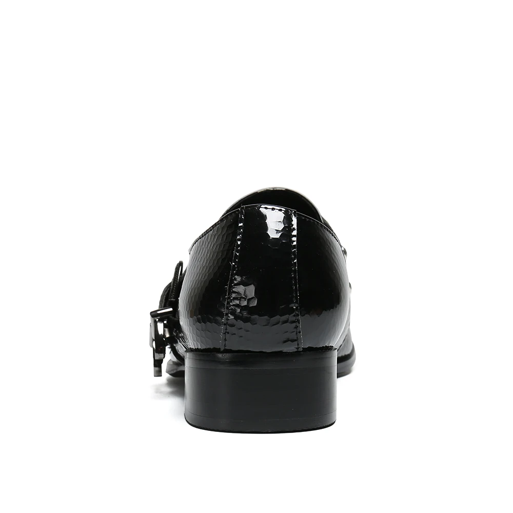 Genuine Leather Oxfords Glitter Crystal Studded Mens Wedding Shoes Business Formal Men Flats Luxury Black Office | Обувь