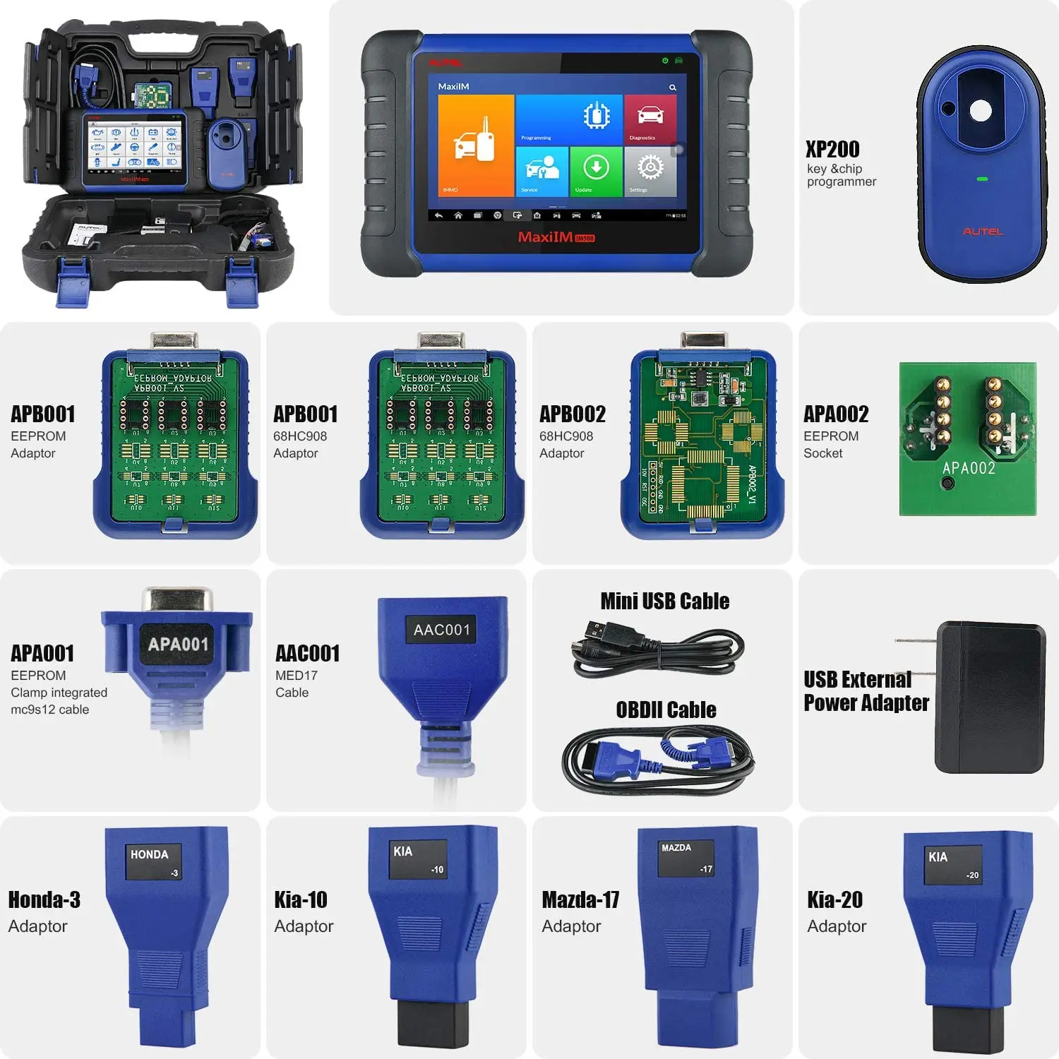 Программируемый диагностический сканер Autel MaxiIM IM508 с программатором ключей XP200 IMMO