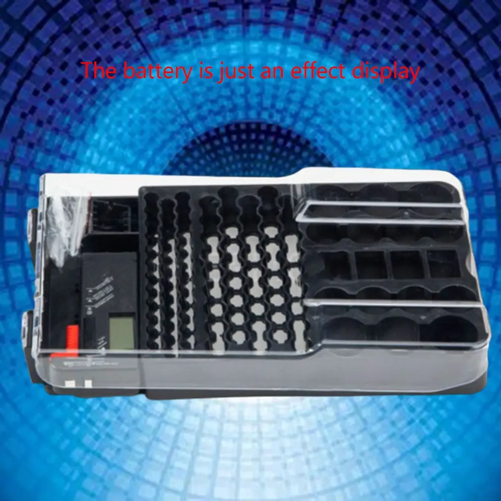 

104 Cells With Lid LCD Battery Tester Box Battery Storage Box Capacity Tester Portable Box Battery Storage Box