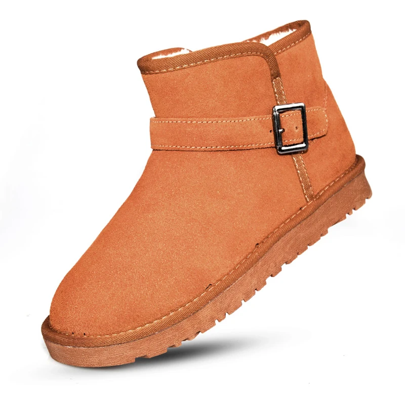 

Waterproof Ankle Snow Boots Men Women Winter Shoes Plush Fur Snowboots Kar Botu Buty Zimowe Snowshoes Bottines Femme Hiver 2021