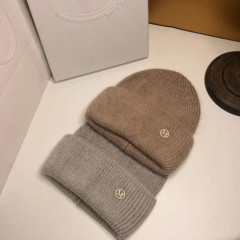 

HT124 Unisex Beanies For women 2020 Winter Hats Knitted Black Fisherman Beanie Men's Hat Women Skullcap Autumm Solid Short Cap