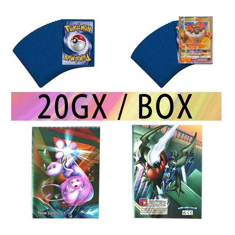 

20PCS/Pack Pokemon Cards VMAX GX EX MEGA TAKARA TOMY Shining Booster Box English Trading Game Battle Card Kids Collection Toys