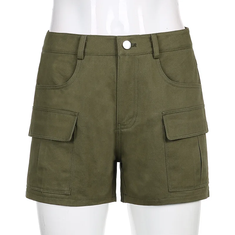

Pantalones Cortos De Mujer Summer Outfits 2021 Fashion Cargo Shorts With Side Pockets High Waist Casual Bottoms Y2k Ladies Short