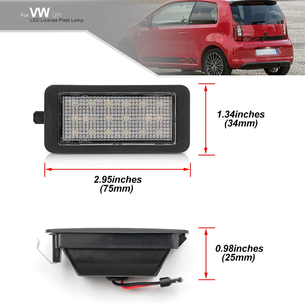Для VW up! Светильник-up Skoda Citigo E-Citigo Canbus безошибочный светодиодный номерной знак