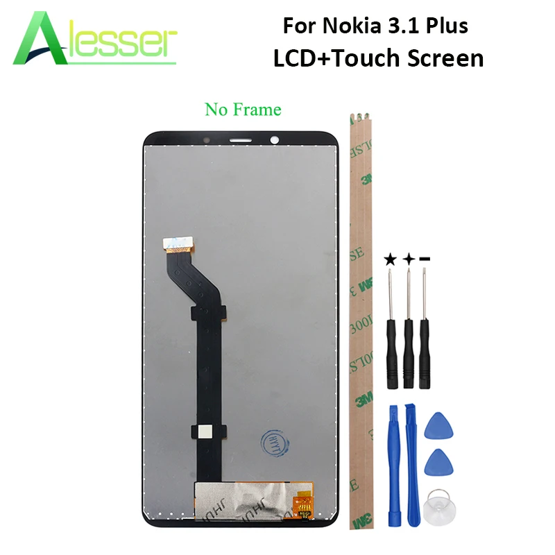 Alesser для Nokia 3 1 Plus ЖК дисплей и сенсорный экран дигитайзер сборка Замена +