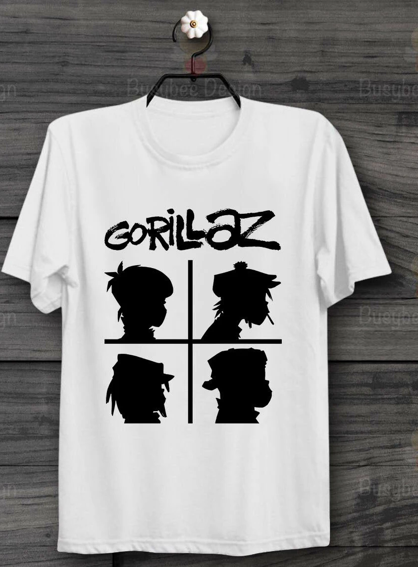 Gorillaz Demon Days Rock Band Art идеальный подарок крутая футболка Забавные футболки странные