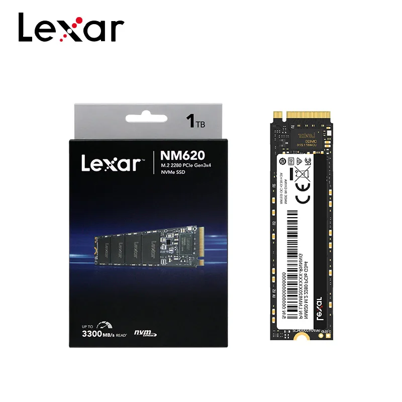Lexar NM620 SSD M.2 2280 NVMe 1TB Read Speed Up To 3300MB/S Computer Internal Solid State Disk Hard Drive For Laptop Desktop