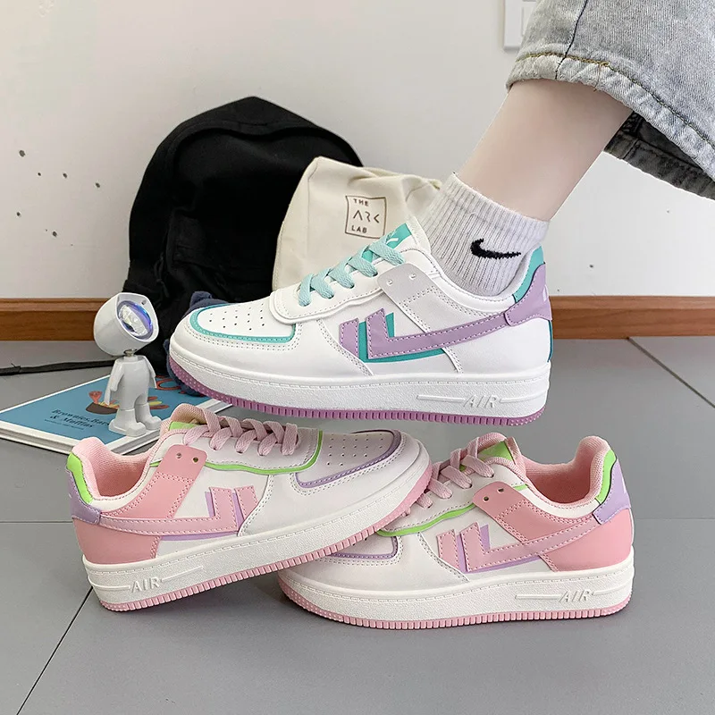 

Net red makaron student board shoes small white shoes women's 2021 new casual sports shoes