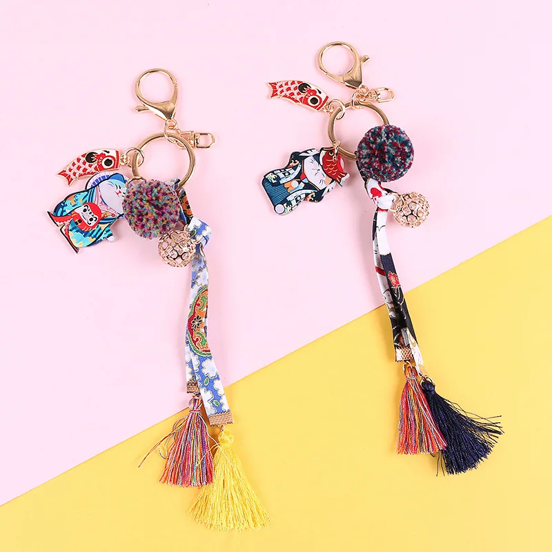 Милый брелок в форме рыбы для счастливого кота телефон подвеска плюшевый шар