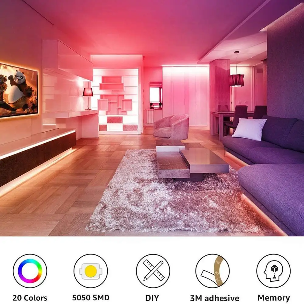 Светодиодная лента LEADLY s 5050 футов RGB светодиодная Светильник та ленсветильник