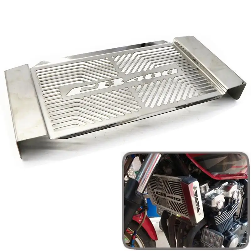 

Motorcycle Radiator Water Tank Guard Protective Cover For HONDA CB400 VTEC 1-5 Generation 99-14 Motorbike Stainless Steel Parts