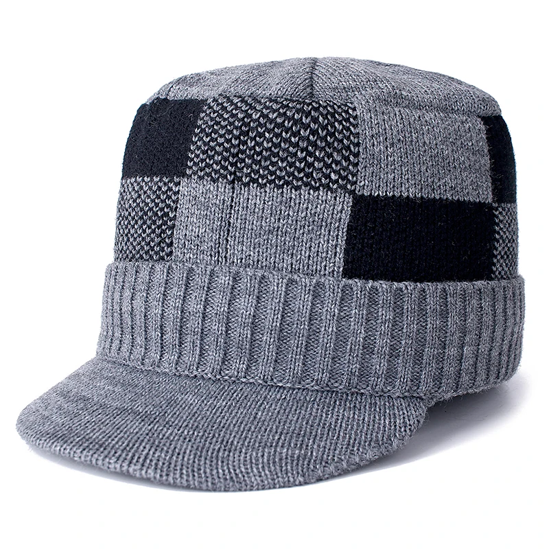 Высококачественные хлопковые зимние шапки с меховыми полями Skullies Beanies, шапка для мужчин и женщин, шерстяные шапки, маска Gorras Bonnet, вязаная шапка