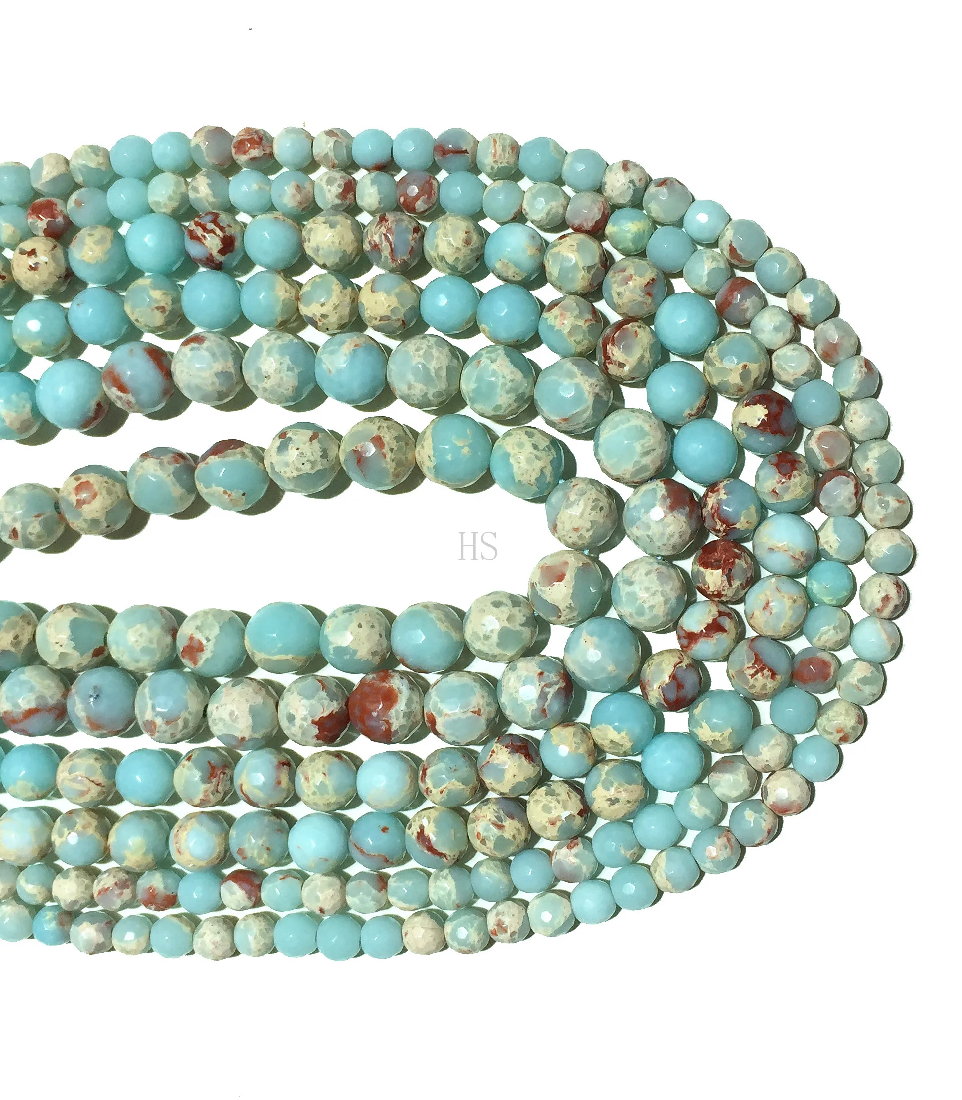

Natural Impression Jasper Faceted Round Loose Beads Healing Energy Stone Jewelry Making Bracelet Necklace Design 4 6 8 10 12mm