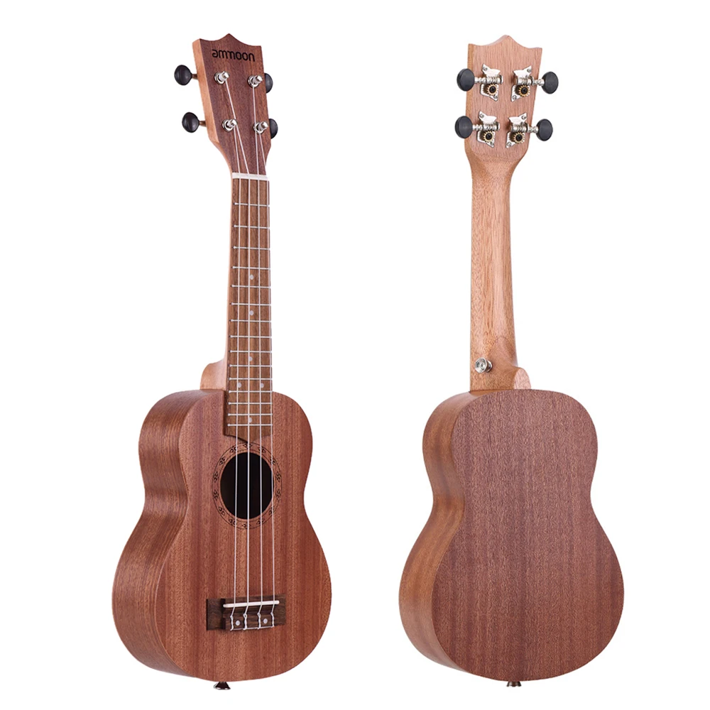 

Акустическая укулеле ammoon 21 ", 21 дюйм, укулеле Sapele 15 ладов, 4 струны, струнный музыкальный инструмент