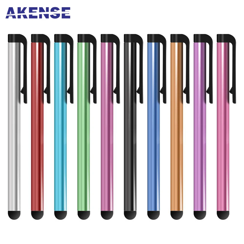 100 шт./лот рекламный подарок для емкостного сенсорного экрана стилус с зажимом IPad