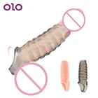 Удлинитель пениса OLO, многоразовые презервативы для увеличения пениса, секс-игрушки для мужчин
