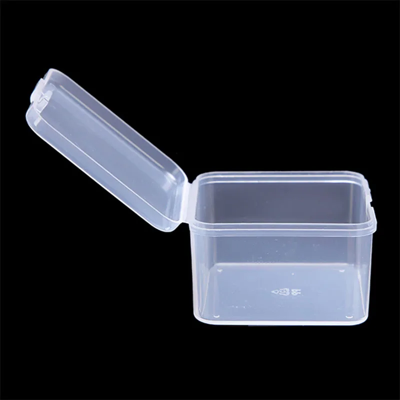 5 см квадратная PP пластиковая коробка полупрозрачная настольная для хранения Кол