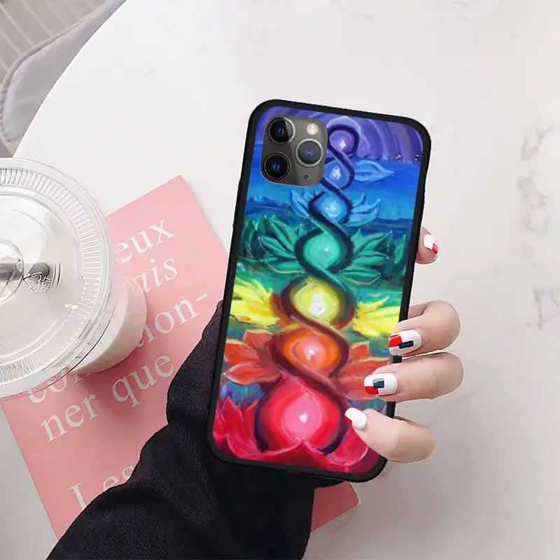 

The mandala chakra yoga Phone Case for iPhone 11 12 mini pro XS MAX 8 7 6 6S Plus X 5S SE 2020 XR