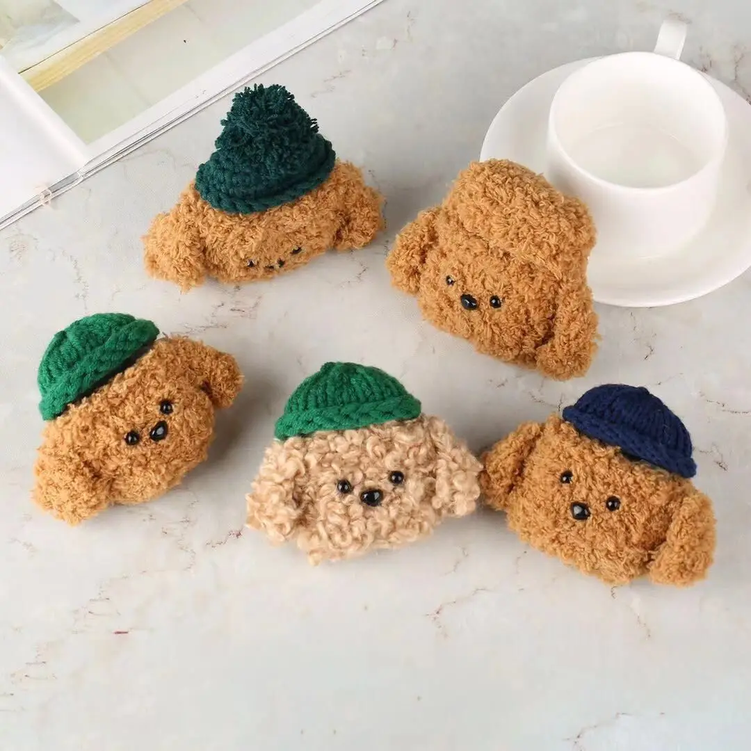 Для Air-Pods 1/2 чехол милый ручной работы вязаный плюшевый анти-потеря защитный