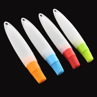 4pcs silicone oil bottle brush with cap barbecue brush with scale sauce butter brush kitchen tools silicone cooking oil bottle