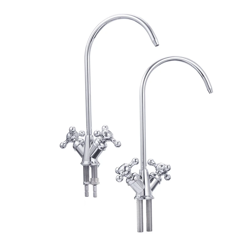 Смеситель с тремя вилками и поворотным носиком на 360 градусов из нержавеющей