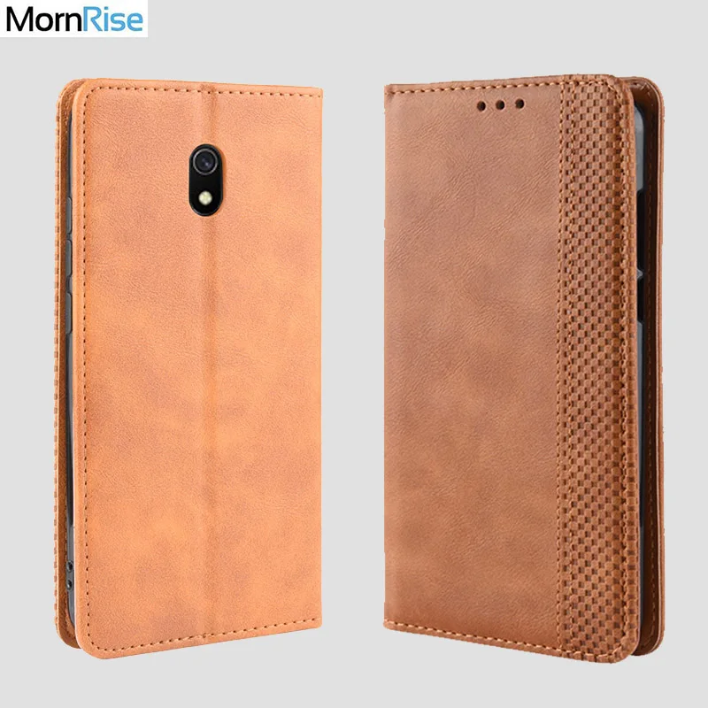 Чехол книжка в винтажном стиле для Xiaomi Redmi 8A 8 тонкий кожаный чехол с магнитной