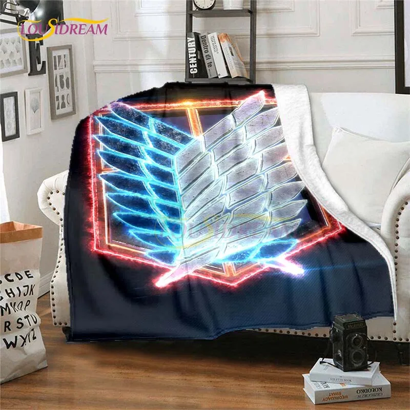 Одеяло атака на Титанов покрывало в стиле аниме для кровати диванов мягкий ковер