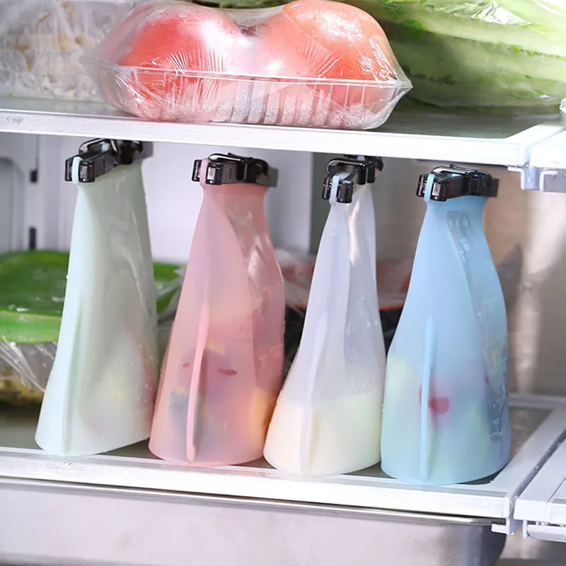 

Reusable Storage Bags Leakproof Freezer Bag Reusable Sandwich Bags for Food Storage Home Organization Travel RT88