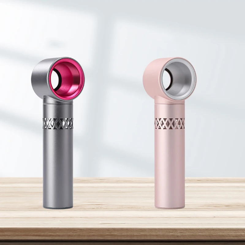 

Bladeless Fan Protable Handheld Cooling Fan USB Mini Fan Desktop Electric Fan Rechargeable Quiet 3 Gear