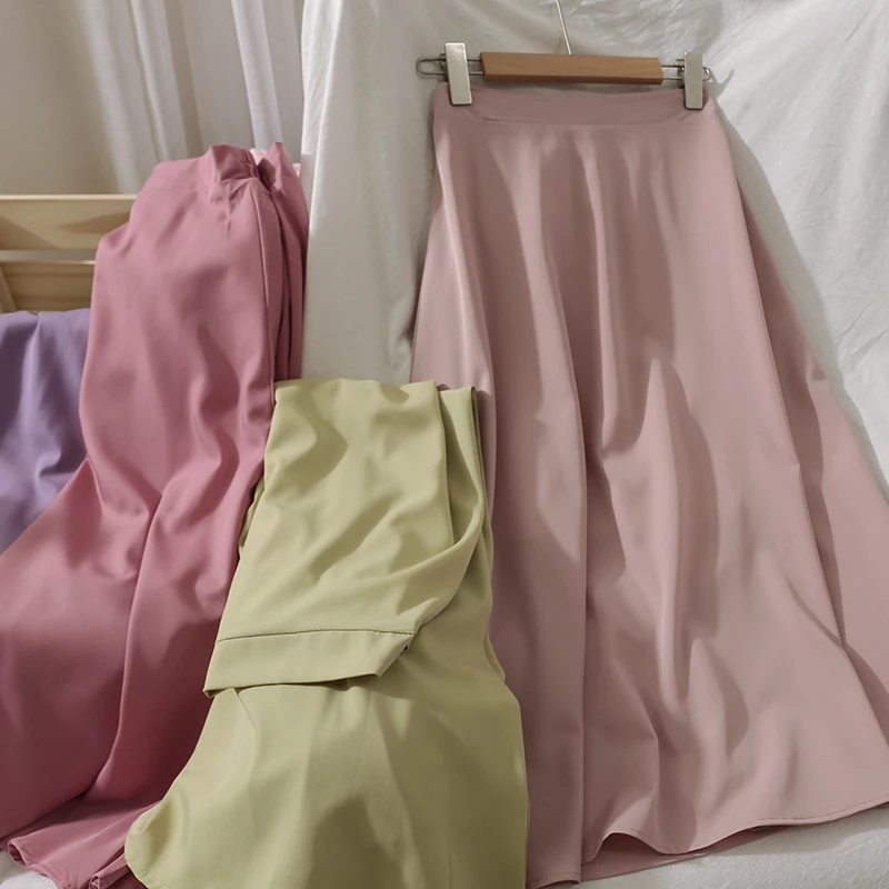 

Women elegant OL Skirt Fashion Party Office Skirts Solid High Waist Skirts