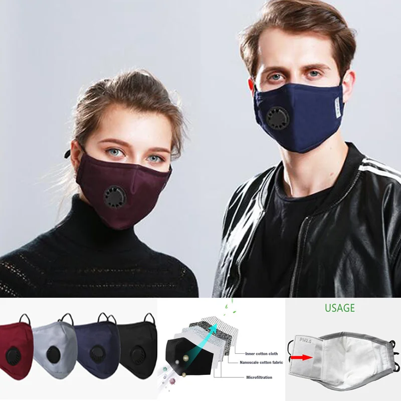 

PM2.5 Breathing Mask Cotton Haze Anti-dust Mouth Healthy Mask Activated Carbon Filter Respirator Mouth-muffle Mask