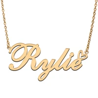 rylie name tag necklace personalized pendant jewelry gifts for mom daughter girl friend birthday christmas party present
