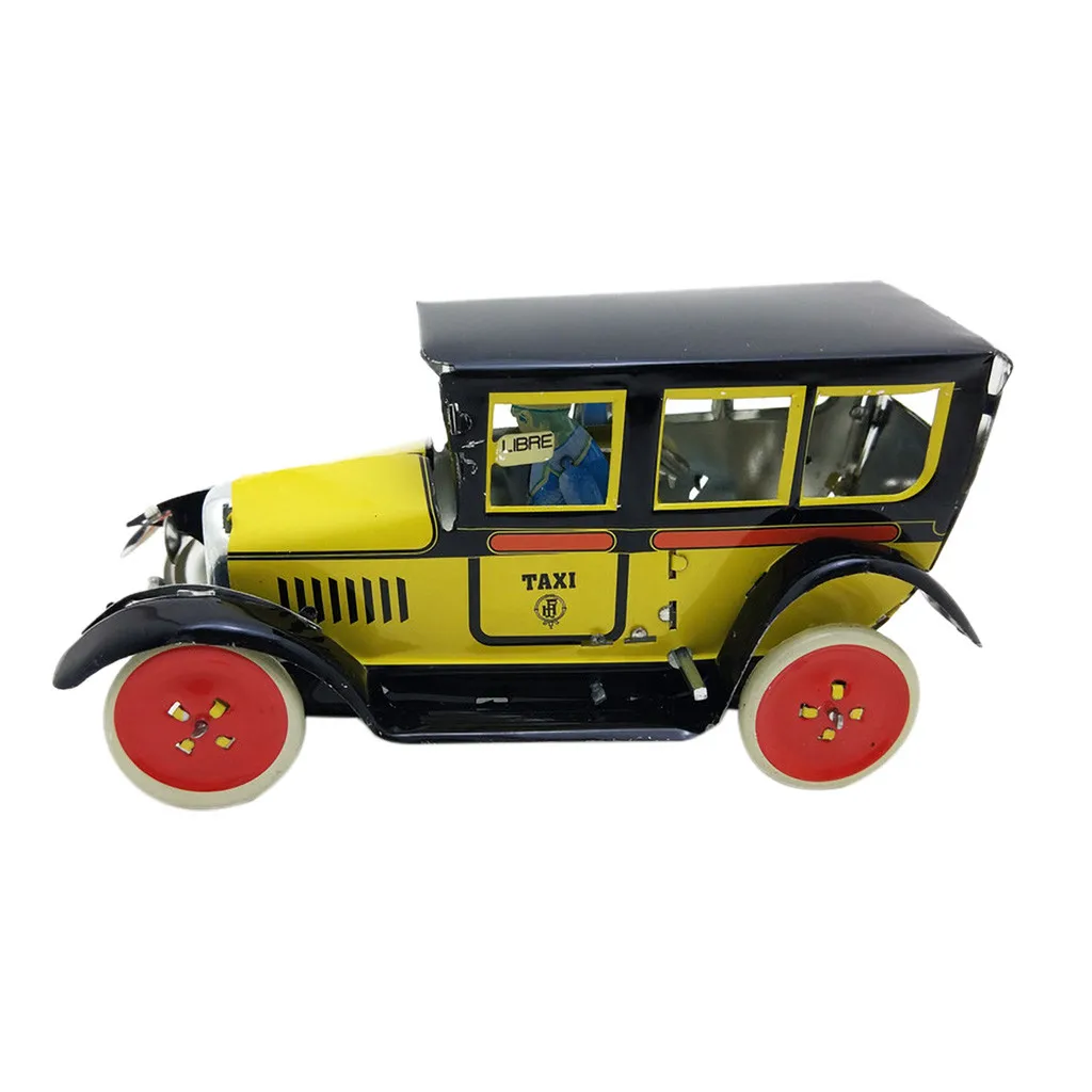 

COMPUDA M805PAYA Tinplate Nostalgic Clockwork Chain Toy Photography Props Nostalgic Taxi