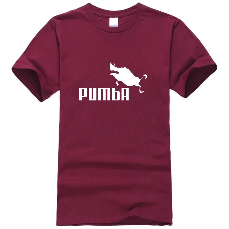 20SS забавная футболка милые футболки homme Pumba мужские повседневные хлопковые топы с