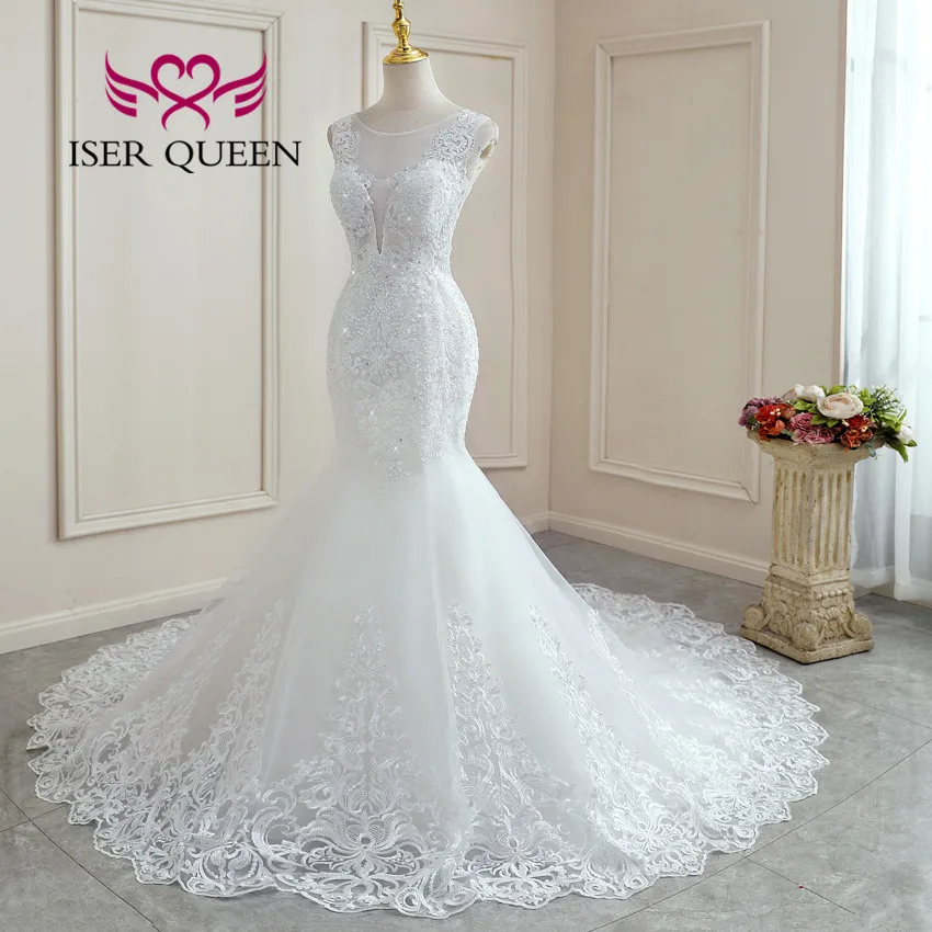 Женское свадебное платье с глубоким V-образным вырезом юбкой годе | Свадьбы и