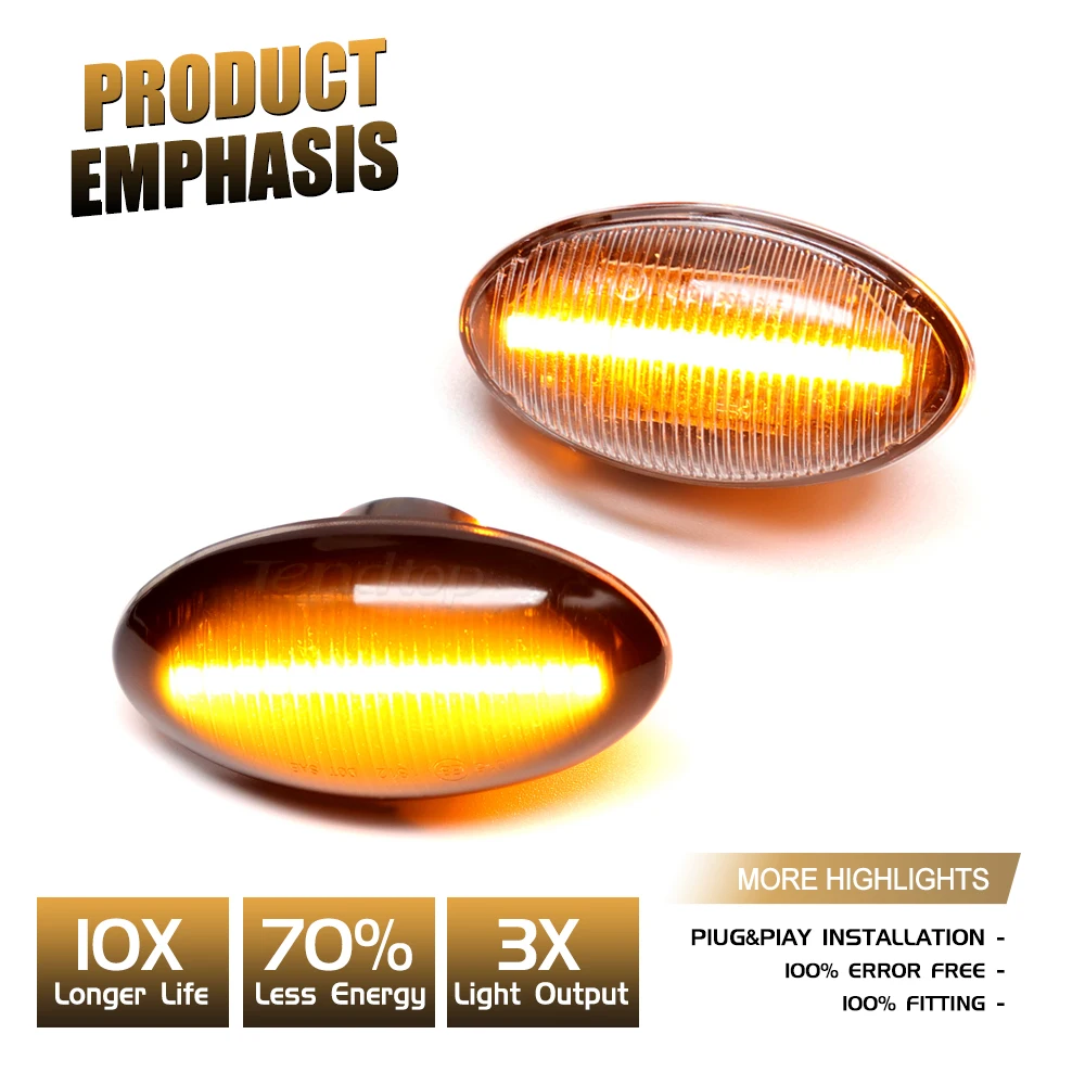 Поворотный сигнал поворотник динамичессветильник Светодиодный Боковой