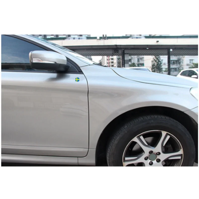 

DSYCAR Sweden National Flag 3D Metal Sticker Mini Round Emblem for Volvo Ford Audi Benz Honda Nissan VW BMW Dodge Hyundai LADA