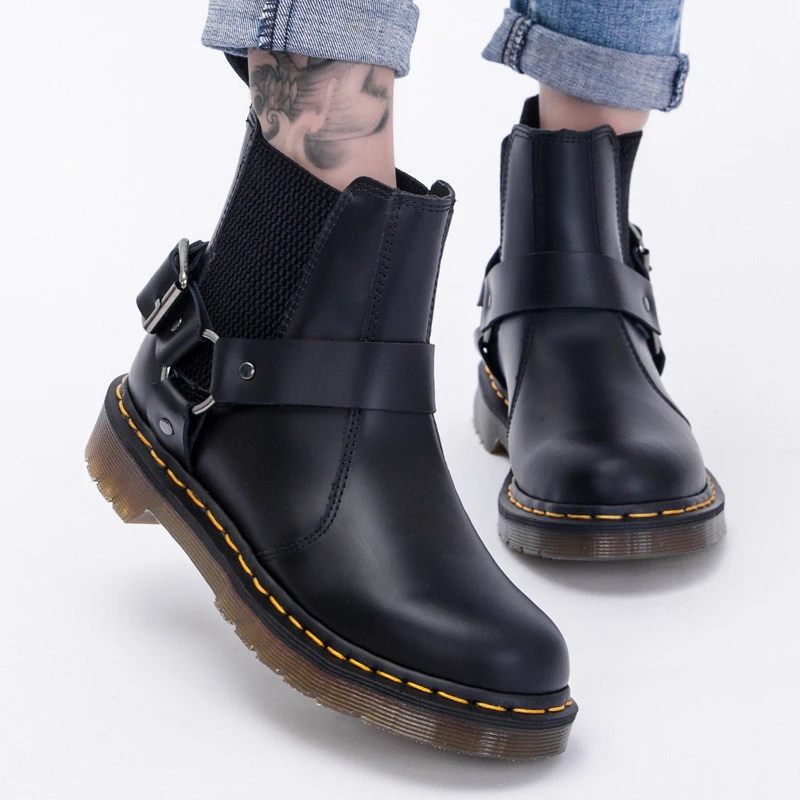 Зимние новые ботинки для пар большие размеры 38-48 женские и мужские Ботинки Martin