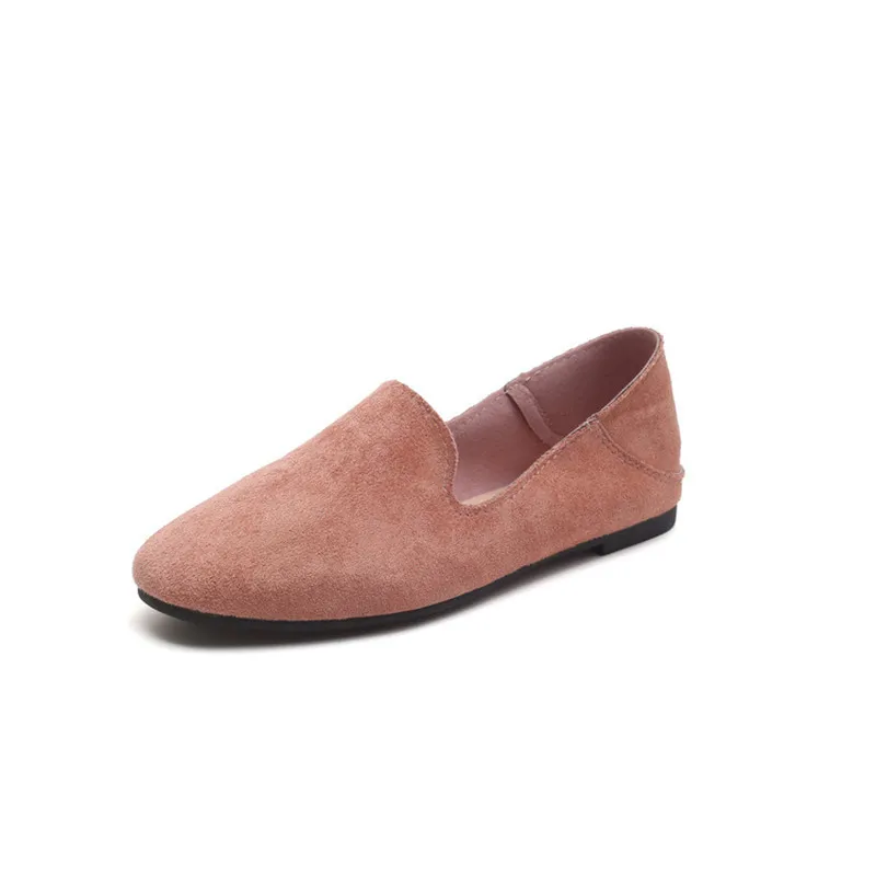 

Women Flat Shoes Shallow Loafers Casual New Fashion Round Toe Slip On Solid Retro Lightweight Autumn Winter Comfortable