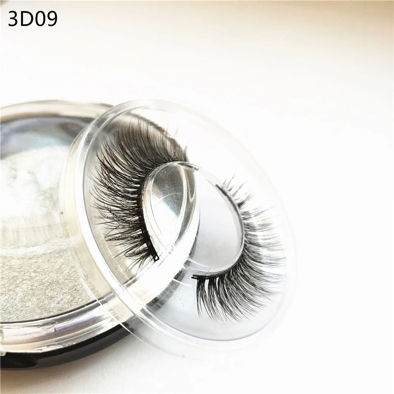 

Faux silk Eyelashes In Bulk 3d Wispy Mink Hair Lashes With Eyelash Packaging Box