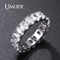 umode eternity rings for women luxury wedding bands cubic zirconia femme girls couples gift fashion jewelry ur0580a