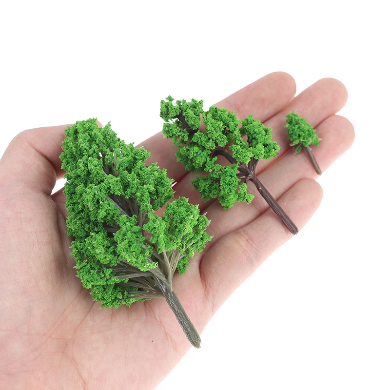 

10Pcs/Lot 1/100 Scale Mini Plastic Model Trees Train Railroad Scenery For House Classroom Park Layout Scene Toys For Kids