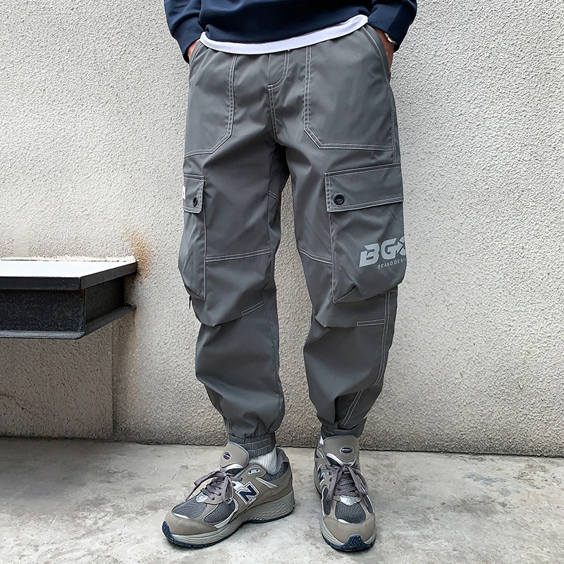 

GlacialWhale Mens Cargo Pants Men Fashion 2021 Techwear Joggers Male Hip Hop Japanese Streetwear Trousers Jogging Pants for Men