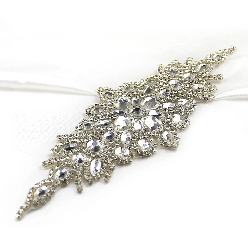 (1 шт.) Популярная аппликация со сверкающими стразами ручной работы для свадебной