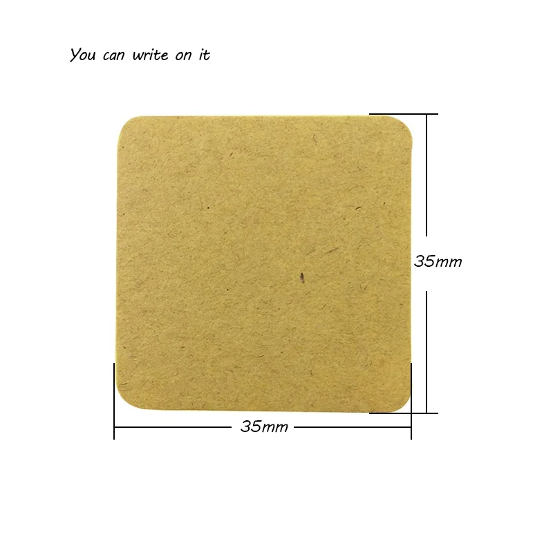 

100pcs/lot Square Kraft Paper Blank Sealing Sticker For Handmade Product DIY Gift Package Decoration Label Stickers Scrapbooking