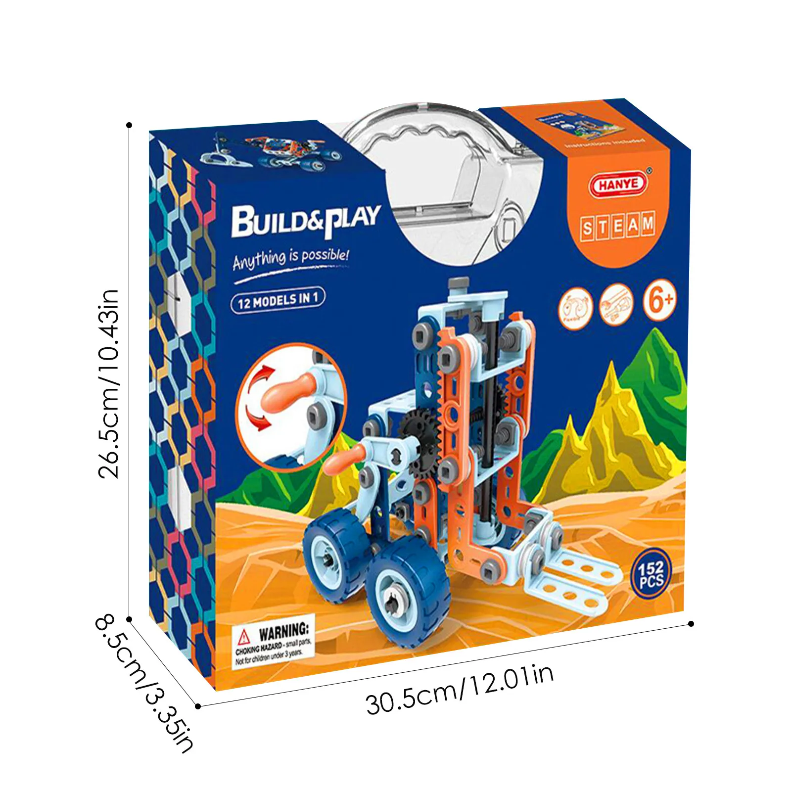 

12 In 1 Building Block Toy STEAM Educational Building Sets Intellectual Children's Hands-on Assembly Toy Set Gift For Boys Kids