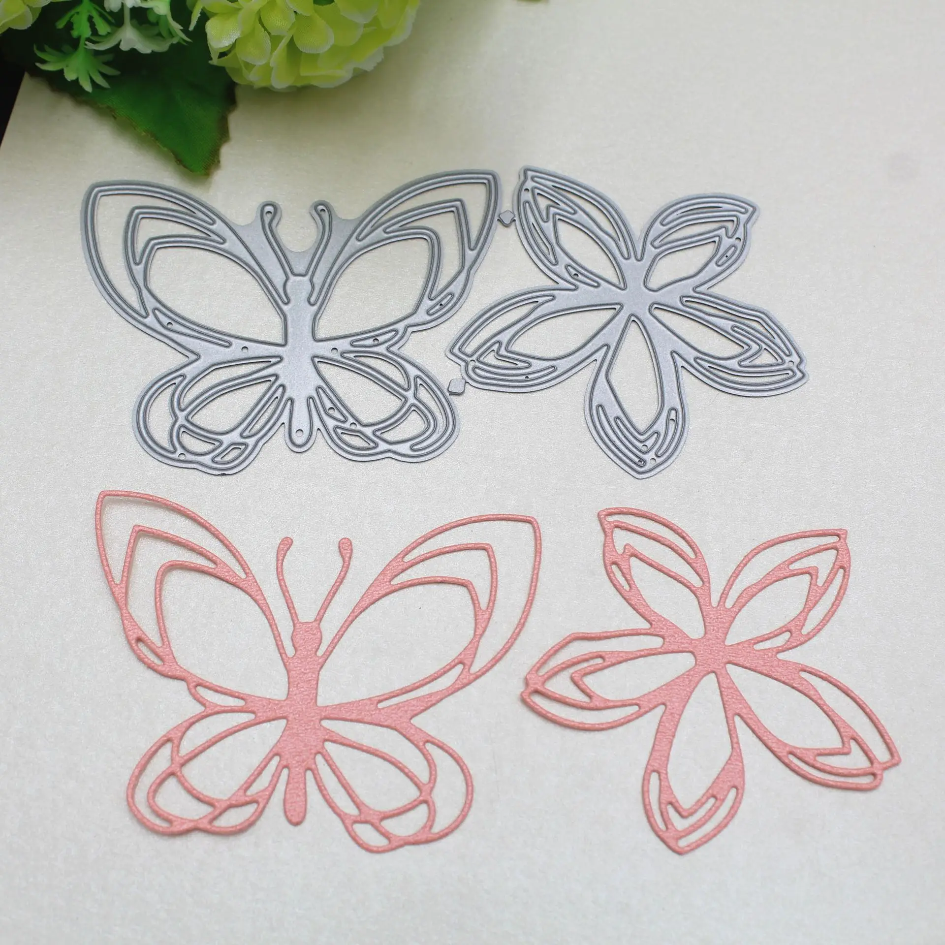 Butterfly Flower Frame Metal Cutting Dies For DIY Scrapbooking Craft Stamps Die Cut Embossing Paper Card Making Stencil | Дом и сад
