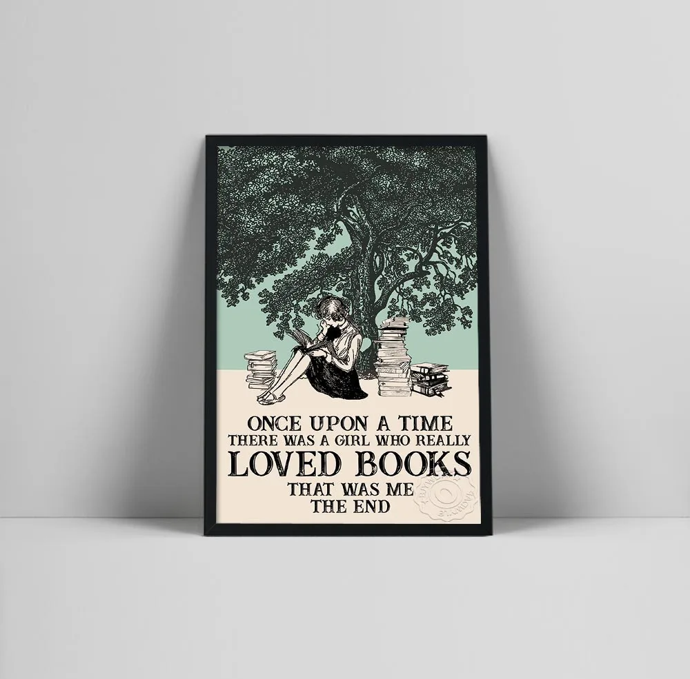 

Modern Reader Brainstorming Book Canvas Painting Female Figure Posters And Prints Wall Art Pictures For Living Room Home Decor